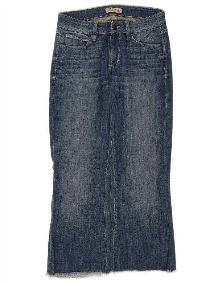 Guess Womens Cropped Jeans W28 L24 Blue Cotton