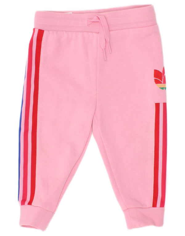 Adidas Baby Girls Graphic Joggers Tracksuit Bukser 9-12 Måneder Pink