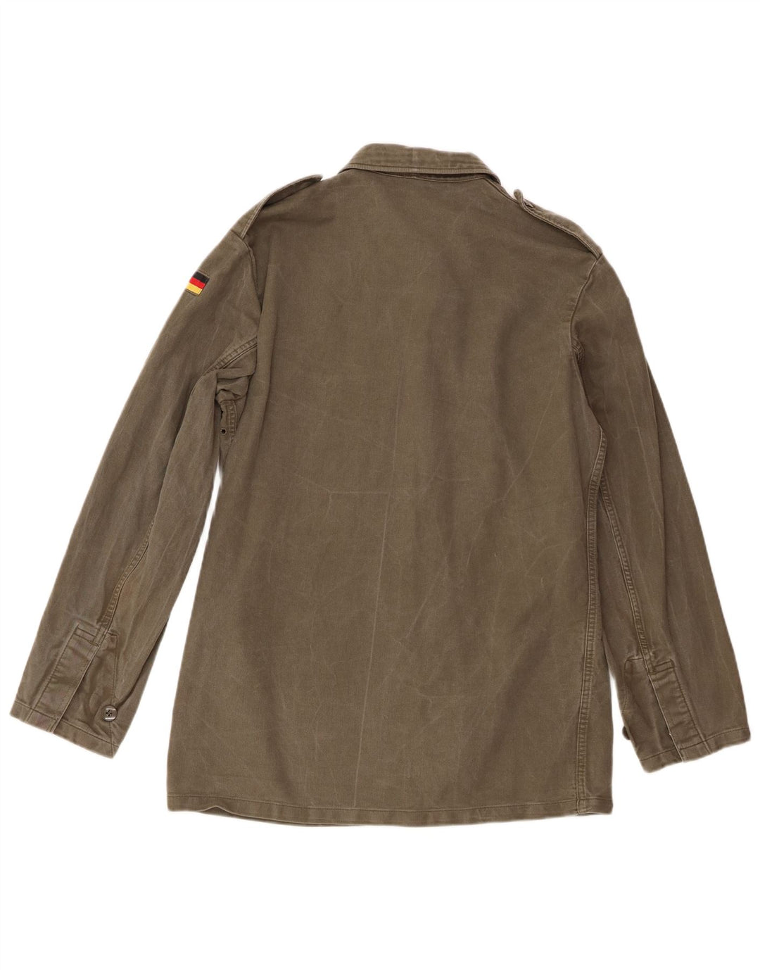 Vintage Herre Denim Military Jacket UK 38 Medium Khaki Army