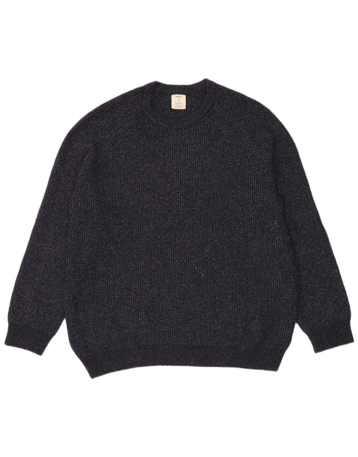Marks & Spencer Herre sweater med rund hals 2XL marineblå polyamid