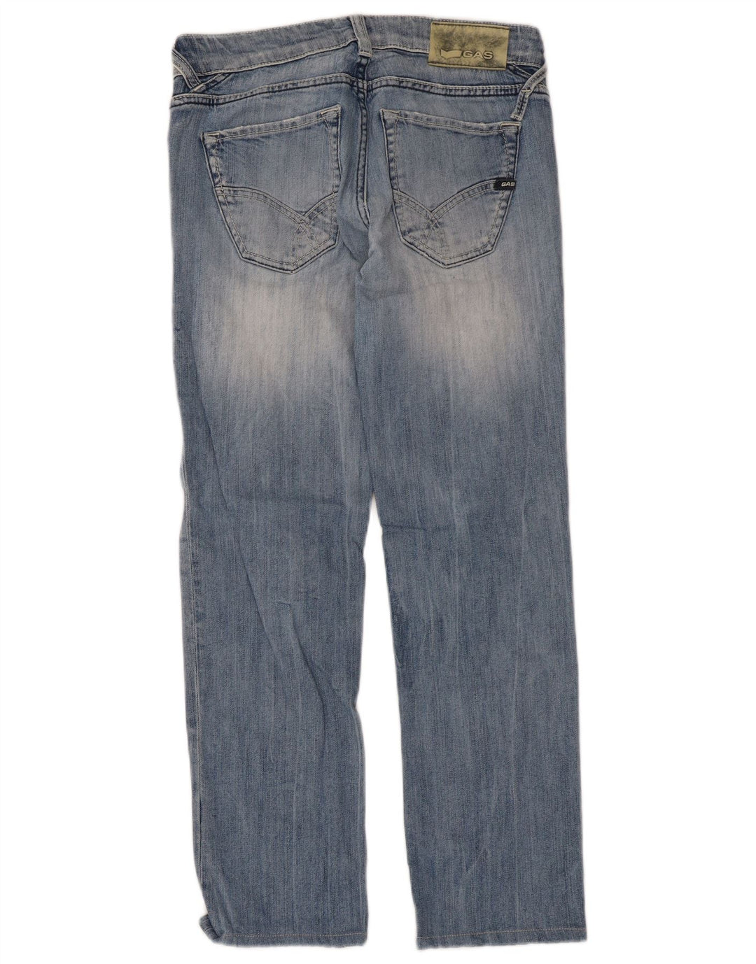 Gas Straight Jeans til kvinder W29 L34 Blå Bomuld