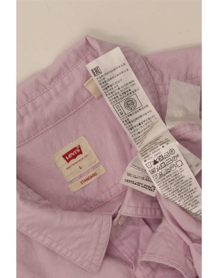 Levi's Standard skjorte til mænd, stor pink bomuld