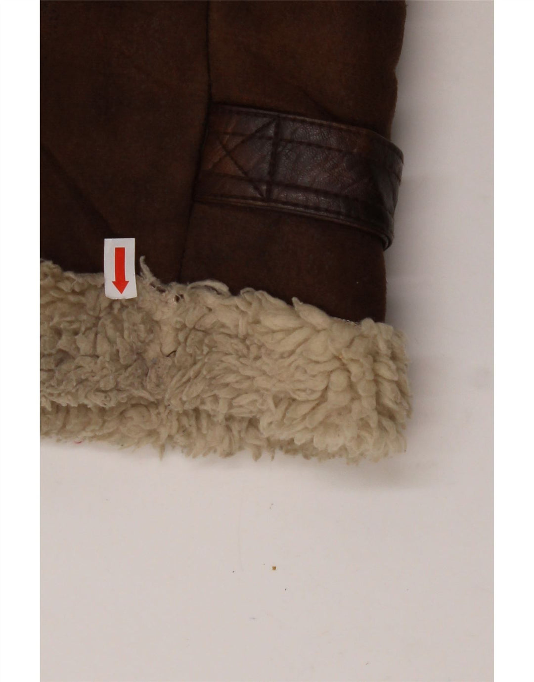 AERONAUTICA MILITARE Herre Flight Sherpa Jacket UK 36 Small Brown Polyester