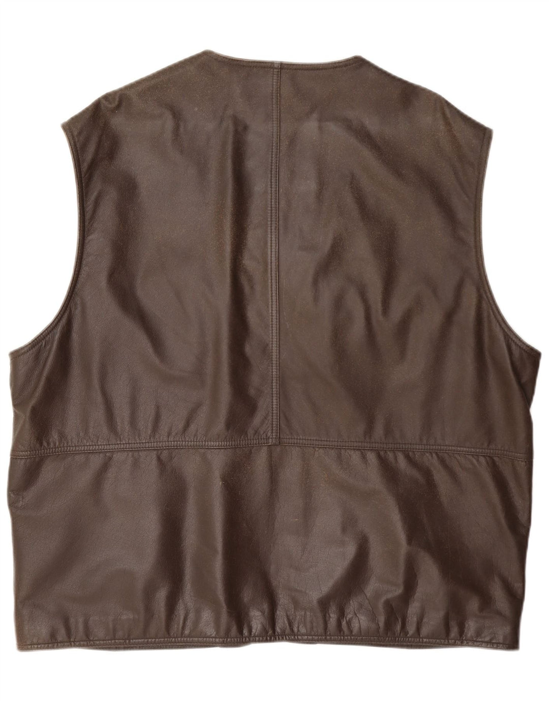 Itallo Herre Læder Utility Gilet IT 60 4XL Brun