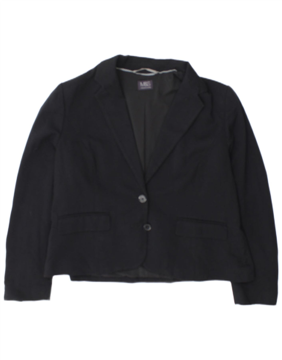 Marks & Spencer Dame 2-knaps blazerjakke UK 18 XL marineblå polyester