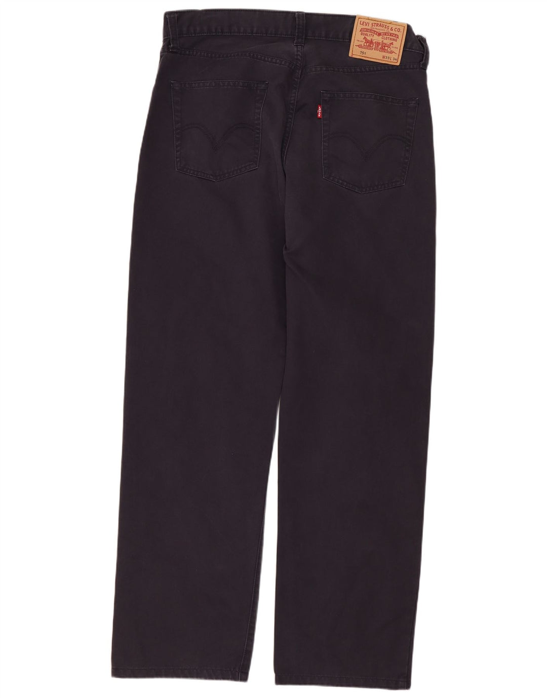 Levi's Herre 751 Straight Jeans W33 L29 Marineblå Bomuld
