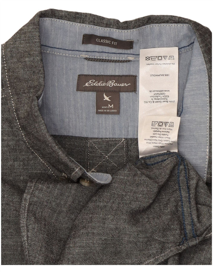 EDDIE BAUER Herre Classic Fit skjorte mellemgrå bomuld