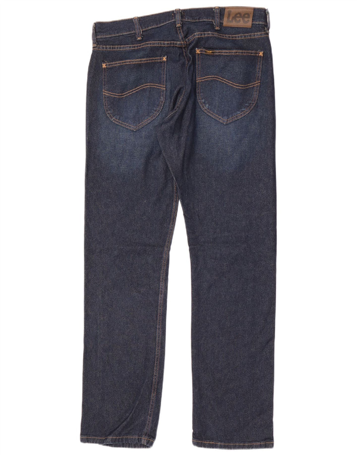 Lee Slim Jeans til mænd W34 L32 Marineblå bomuld