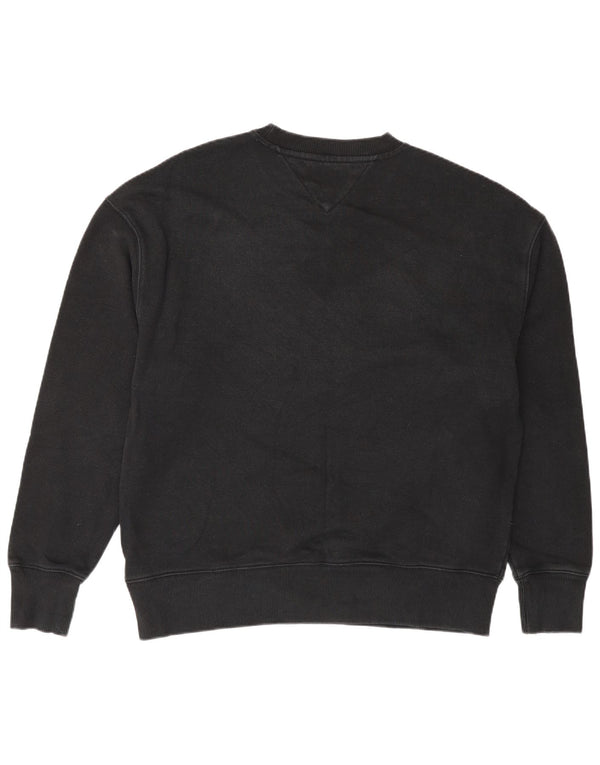 Tommy Hilfiger Herre Grafisk Sweatshirt Jumper Small Black Colourblock