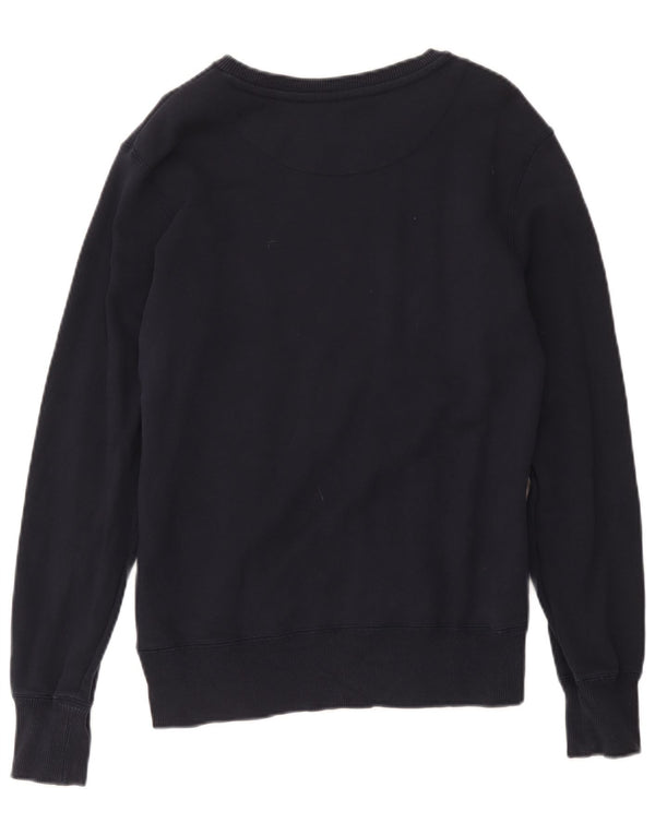 Nike Dame Grafisk Sweatshirt Jumper UK 14 Medium Navy Blue Bomuld