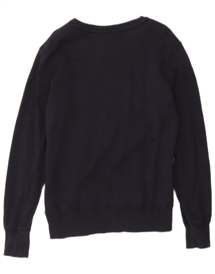 Nike Dame Grafisk Sweatshirt Jumper UK 14 Medium Navy Blue Bomuld