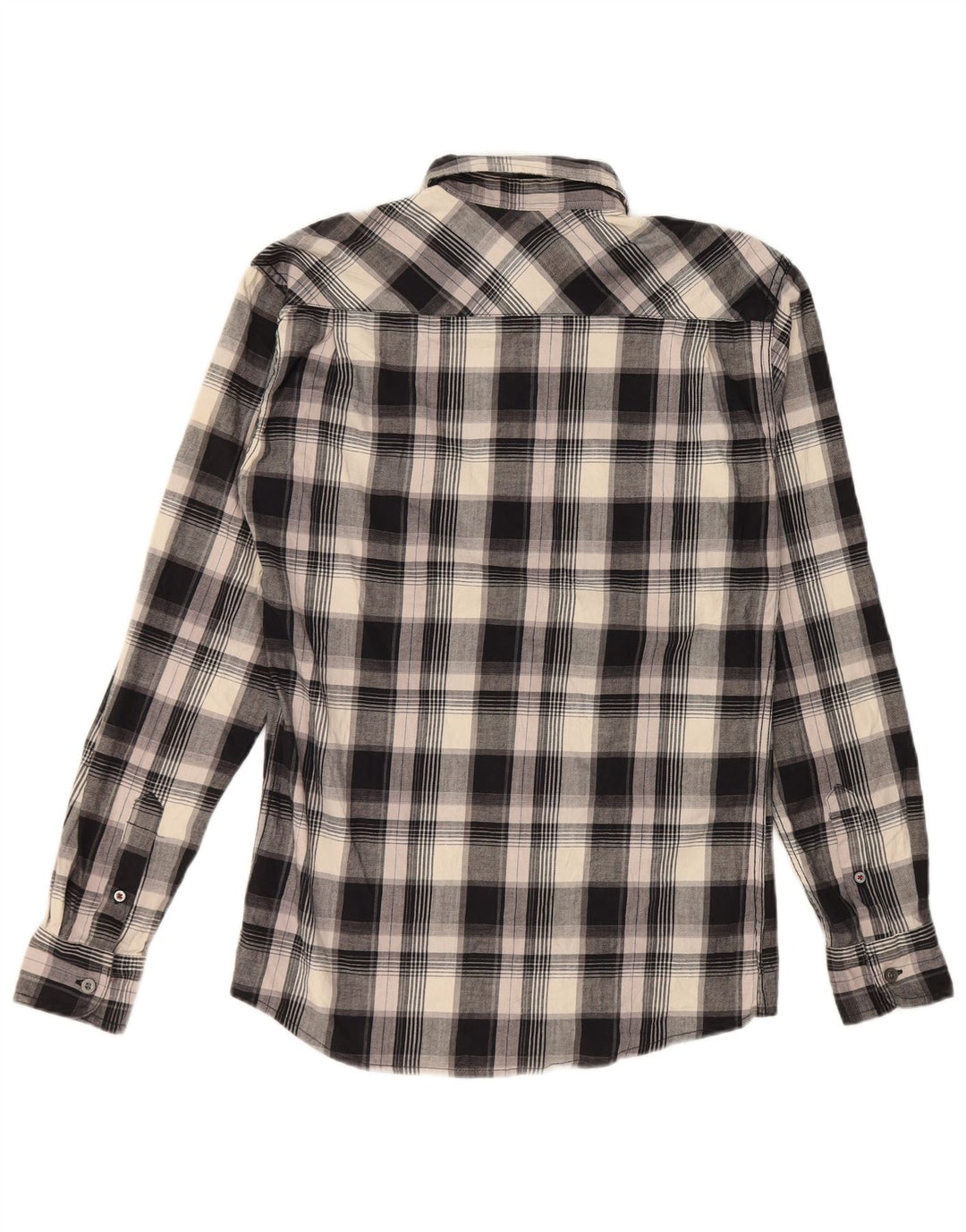 Wrangler Herre ternet Regular Fit Flanelskjorte Lille sort plaid bomuld