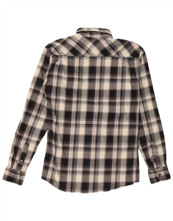Wrangler Herre ternet Regular Fit Flanelskjorte Lille sort plaid bomuld