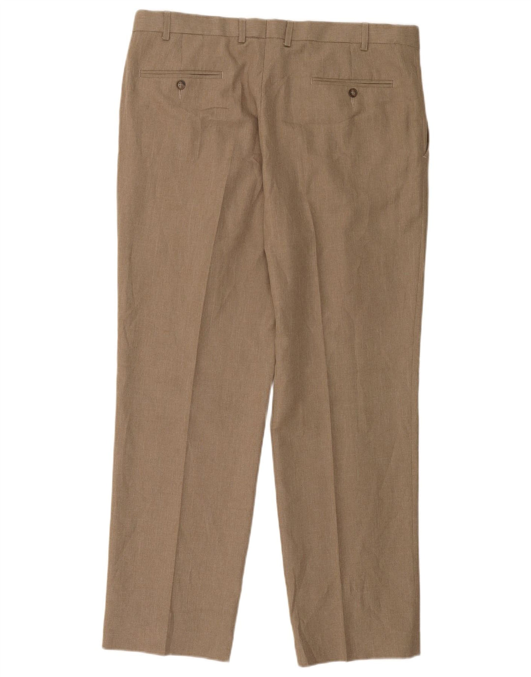 Marks & Spencer Herre Regular Fit Suit Bukser W38 L31 Beige Polyester