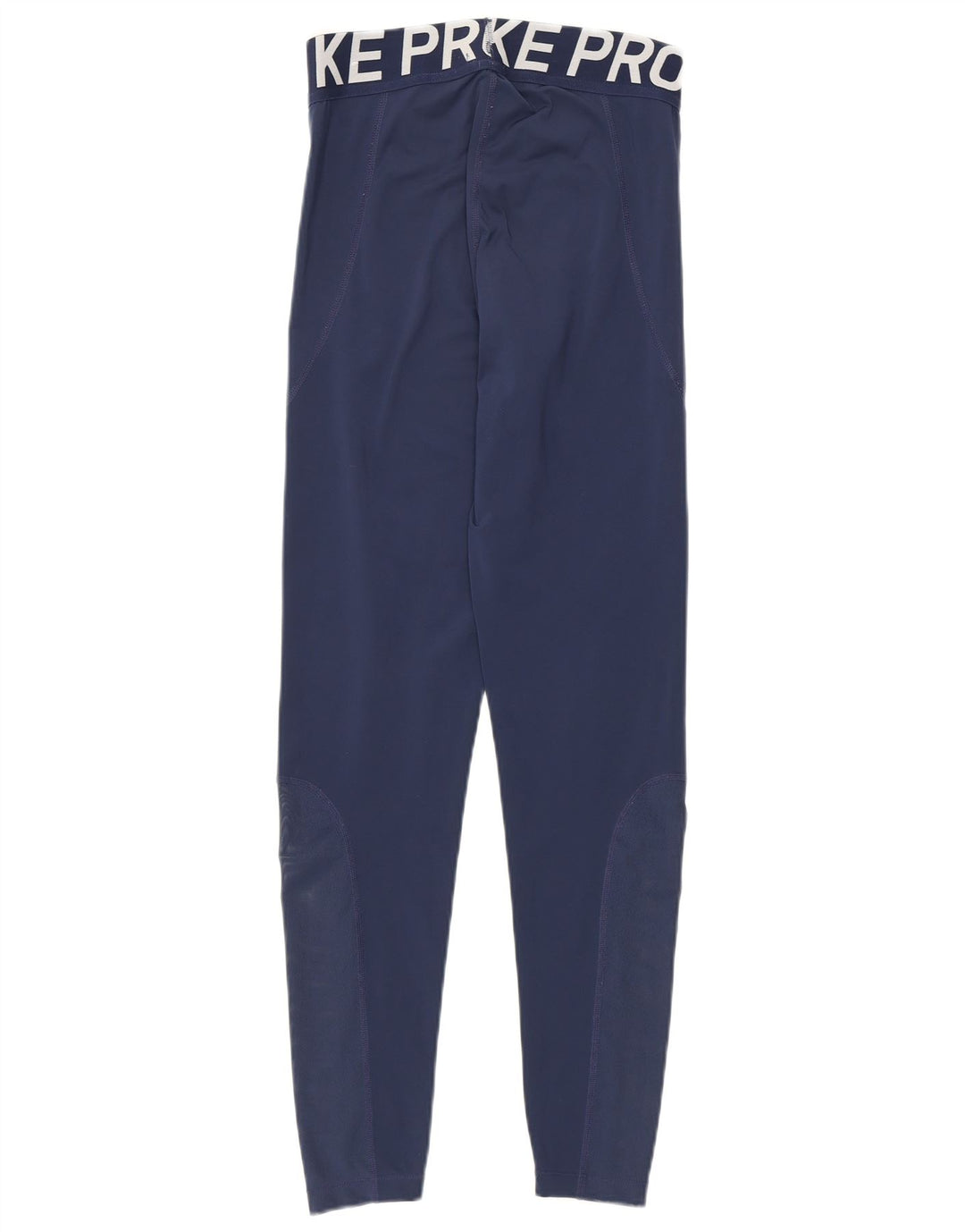 Nike Dame Dri Fit Grafiske Leggings UK 12 Medium Navy Blue Polyester
