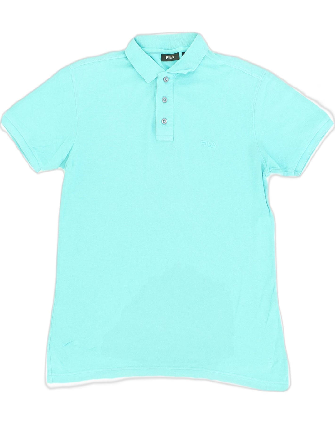 FILA Mens Polo Shirt Small Turquoise Cotton | Vintage Fila | Thrift | Second-Hand Fila | Used Clothing | Messina Hembry 