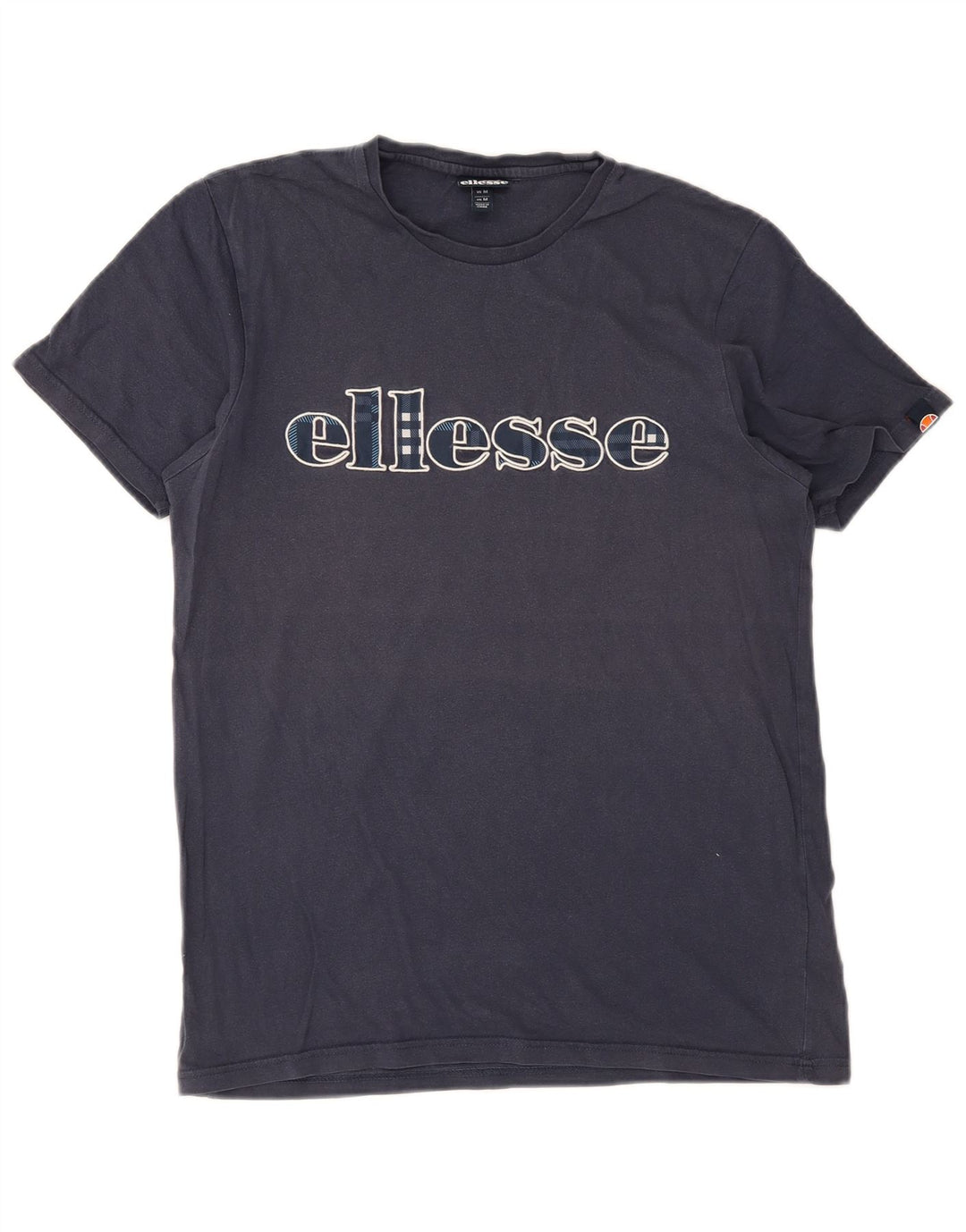 Ellesse Herre Grafisk T-Shirt Top Medium Marineblå Bomuld