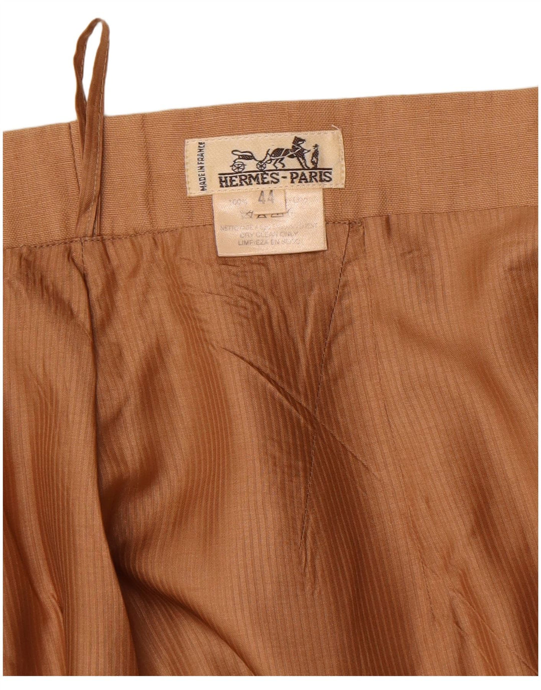 HERMES lige nederdel til kvinder IT 44 Medium W30 Beige hør