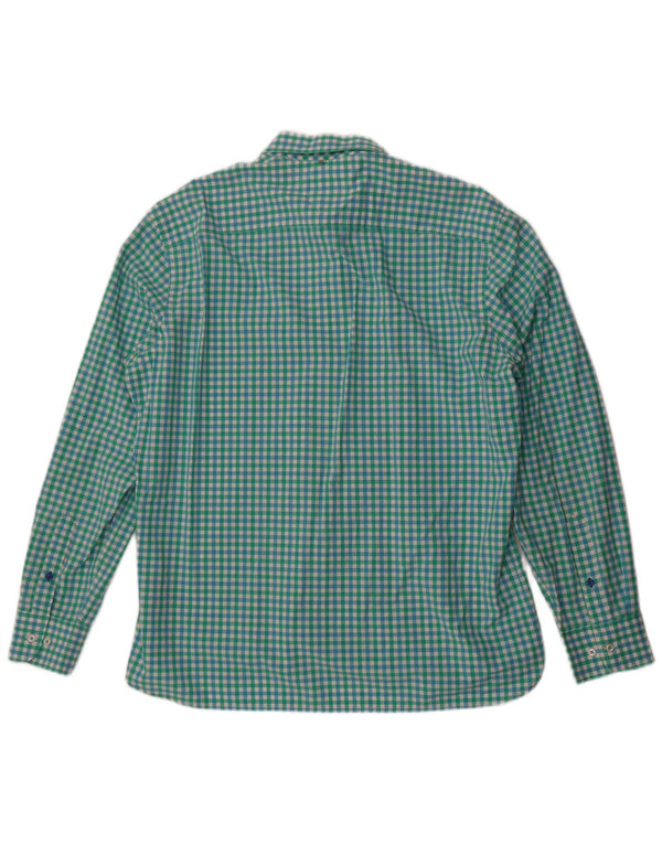 Tommy Hilfiger Herre Custom Fit skjorte XL Grøn Gingham Bomuld