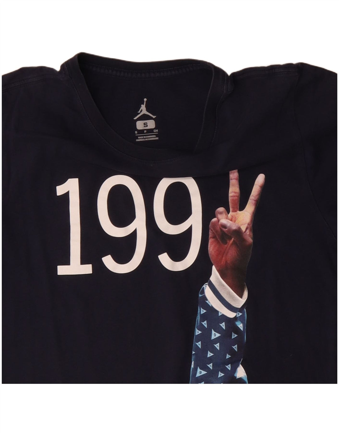 JORDAN Grafisk T-shirt til mænd, lille marineblå bomuld