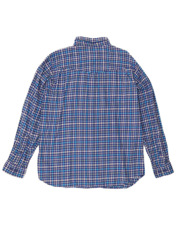 Columbia Herre Omni-Wick Flannel Shirt Medium Blue Ternet Bomuld