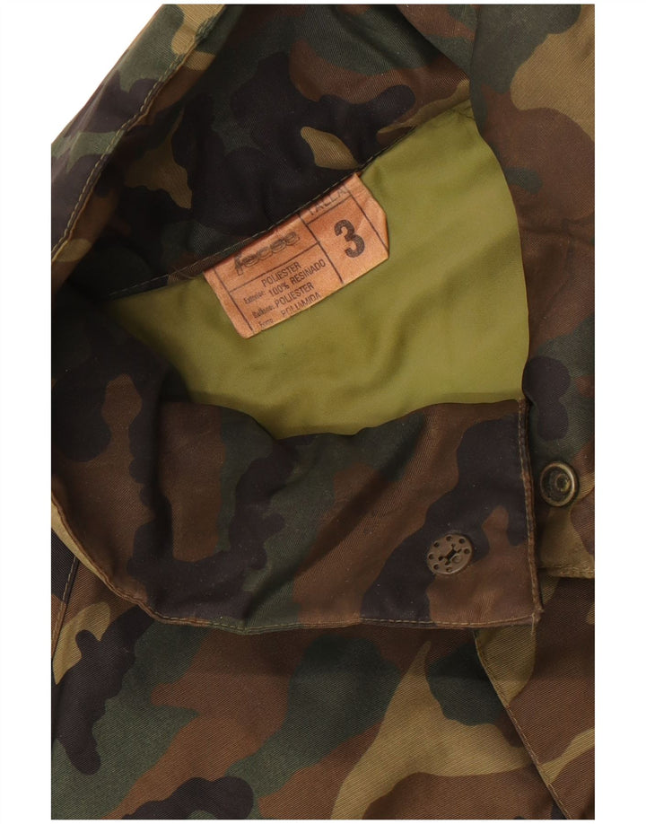 Vintage Herre Military Jacket UK 42 XL Khaki Camouflage Polyester