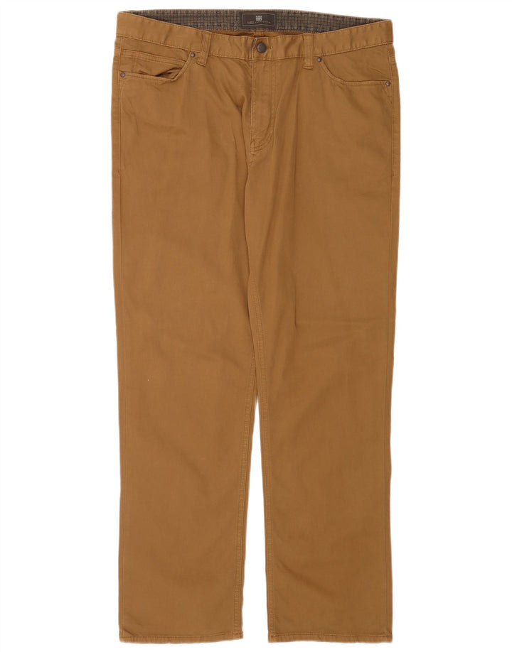 Marks & Spencer Herre Regular Casual Bukser W36 L31 Brun Bomuld