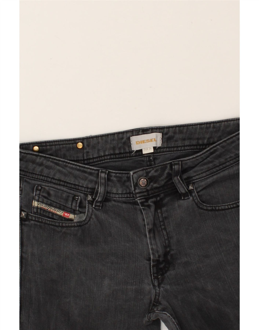 DIESEL Womens Slim Jeans W31 L29 Black Cotton Vintage Diesel and Second-Hand Diesel from Messina Hembry 