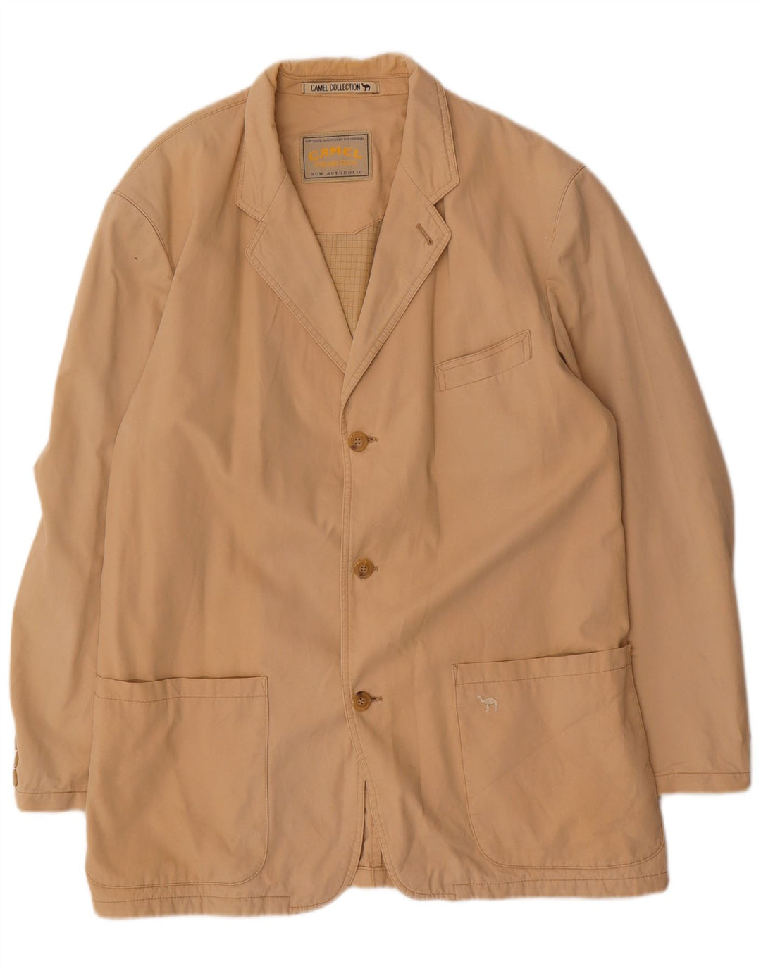 Camel Active Herre 3-knaps blazerjakke IT 54 XL Beige Bomuld