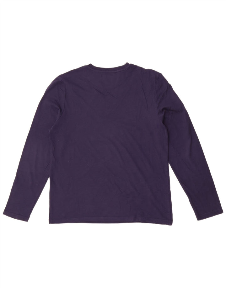 Lyle & Scott Herre Top Langærmet Medium Navyblå Bomuld