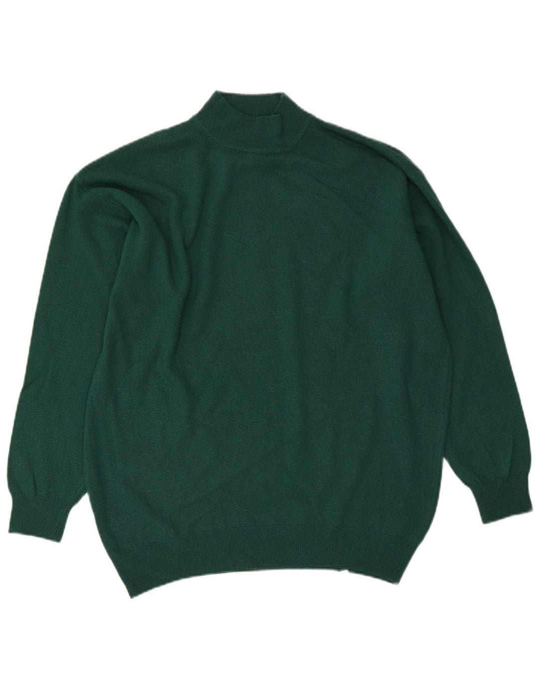 Sisley Herre Turtle Neck Jumper Sweater Large Green
