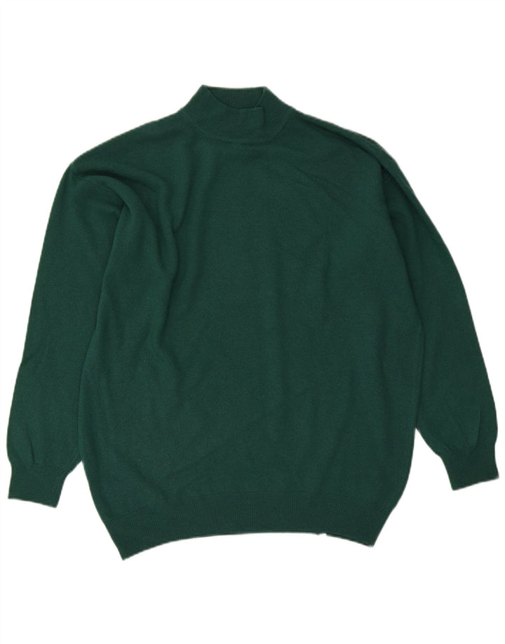 Sisley Herre Turtle Neck Jumper Sweater Large Green