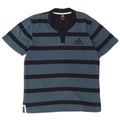 Adidas herre T-shirt top mellemblå stribet bomuld