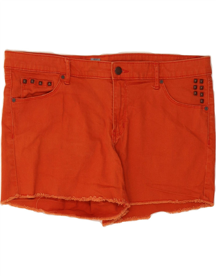 MOSSIMO Womens Denim Hot Pants US 14 XL W38  Orange Cotton Vintage Mossimo and Second-Hand Mossimo from Messina Hembry 