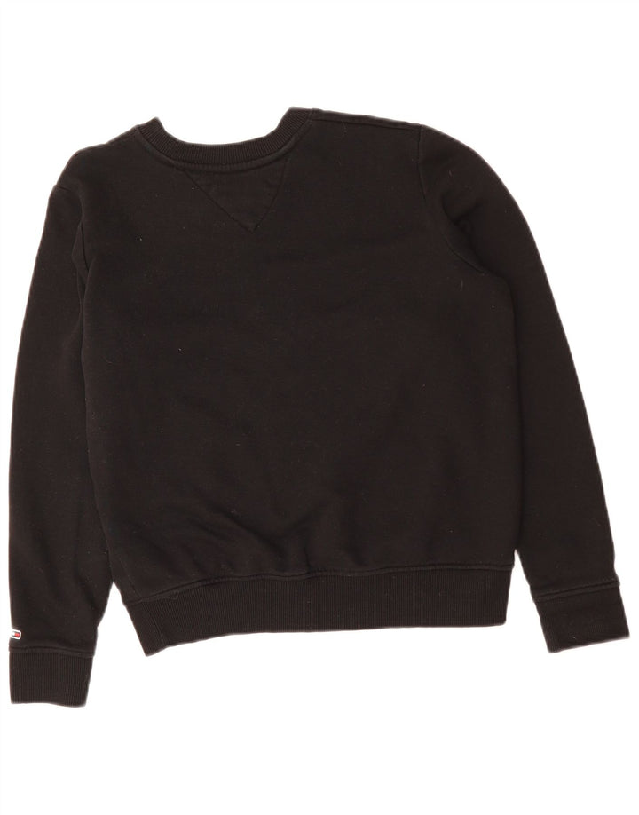 TOMMY HILFIGER Oversized sweatshirt trøje til kvinder UK 10 Lille sort
