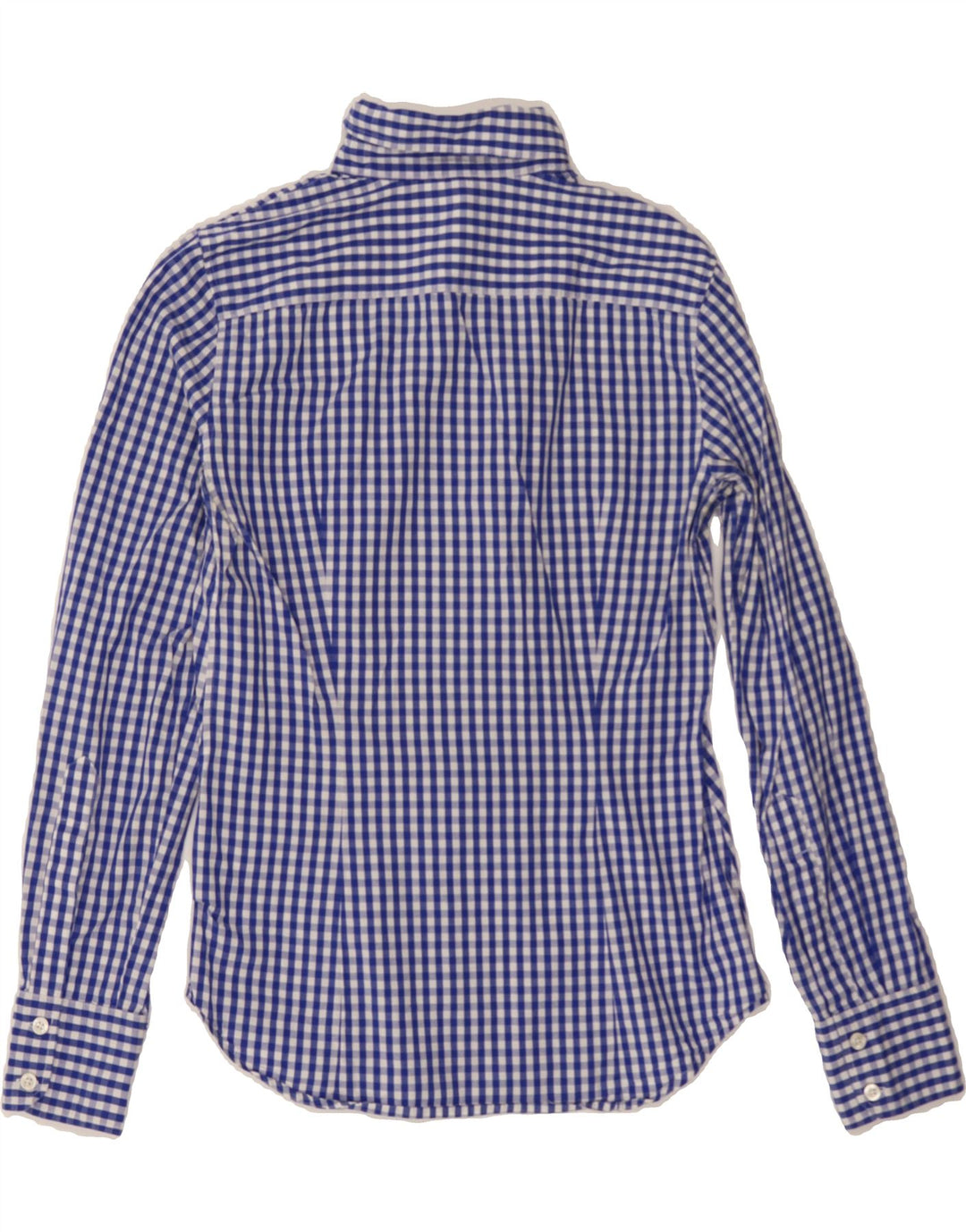 BENETTON Womens Shirt UK 12 Medium Blue Gingham Vintage Benetton and Second-Hand Benetton from Messina Hembry 