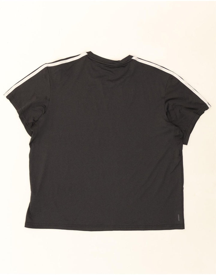 ADIDAS Womens Regular Fit T-Shirt Top UK 20/22 XL Black Polyester Vintage Adidas and Second-Hand Adidas from Messina Hembry 