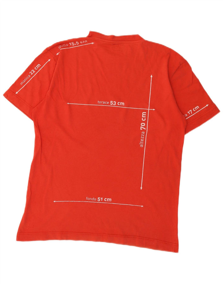 Rifle Herre Grafisk T-Shirt Top Stor Rød Bomuld