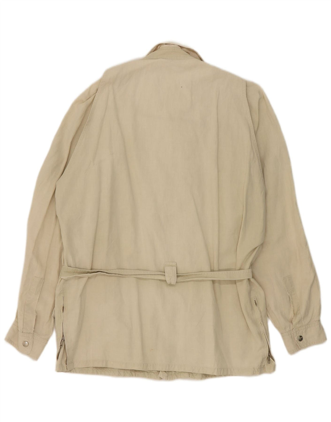 Vintage Kvinder Utility Jacket UK 16 Large Beige