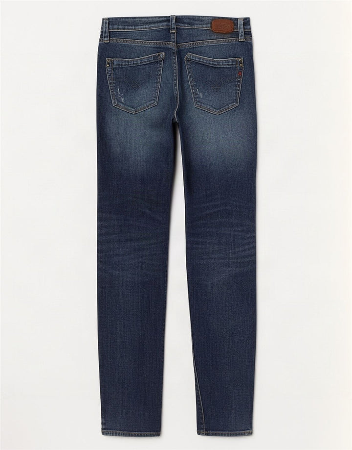 Replay Dame Slim Jeans W26 L32 Blå Bomuld
