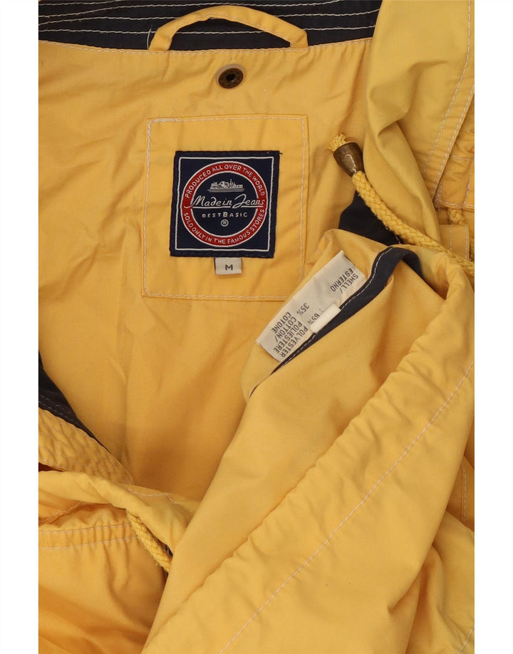 Vintage Herre Hooded Utility Jacket UK 38 Medium Yellow Polyester