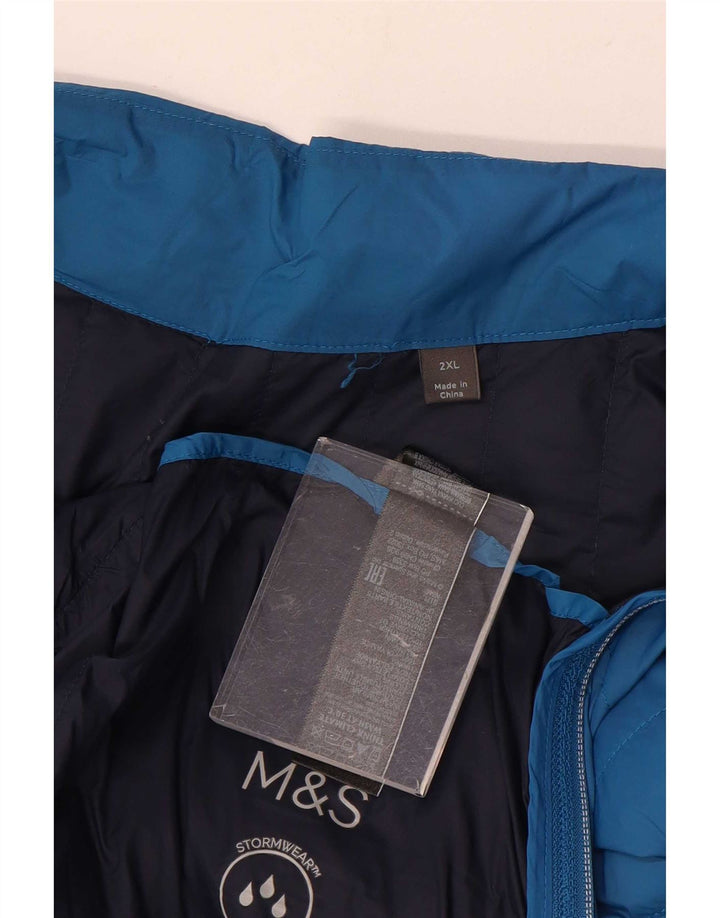 Marks & Spencer Herre Polstret Gilet UK 44 2XL Blå Polyamid
