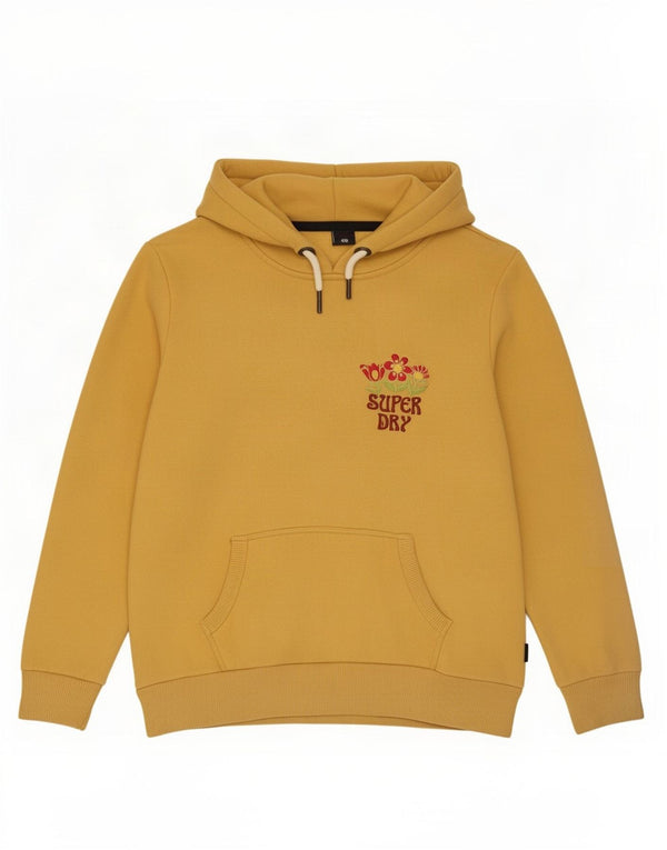 Superdry Grafisk hættetrøje til kvinder UK 12 Medium Gul Bomuld