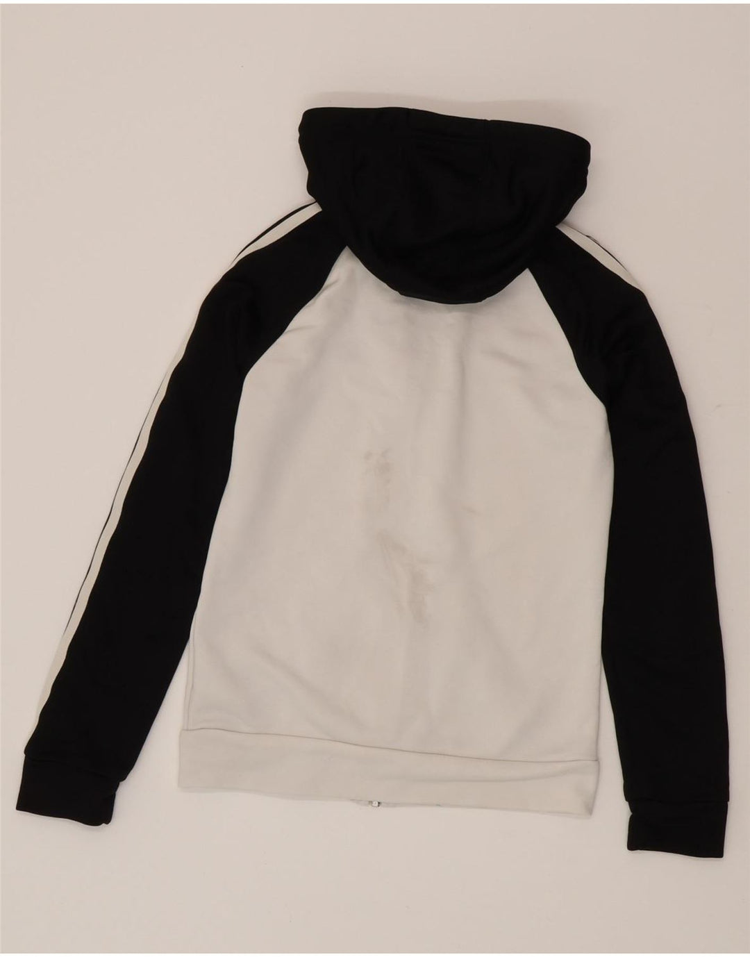 Adidas Dame Hættetrøje Sweater UK 8 Small White Colourblock Polyester