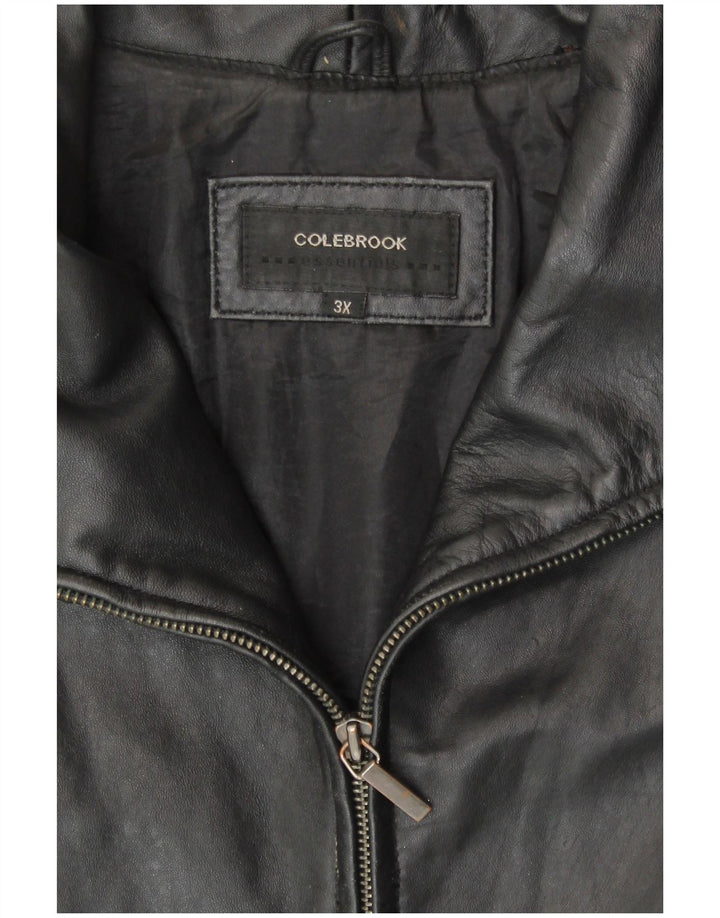 Colebrook Dame Læderjakke UK 22 3XL Sort Læder