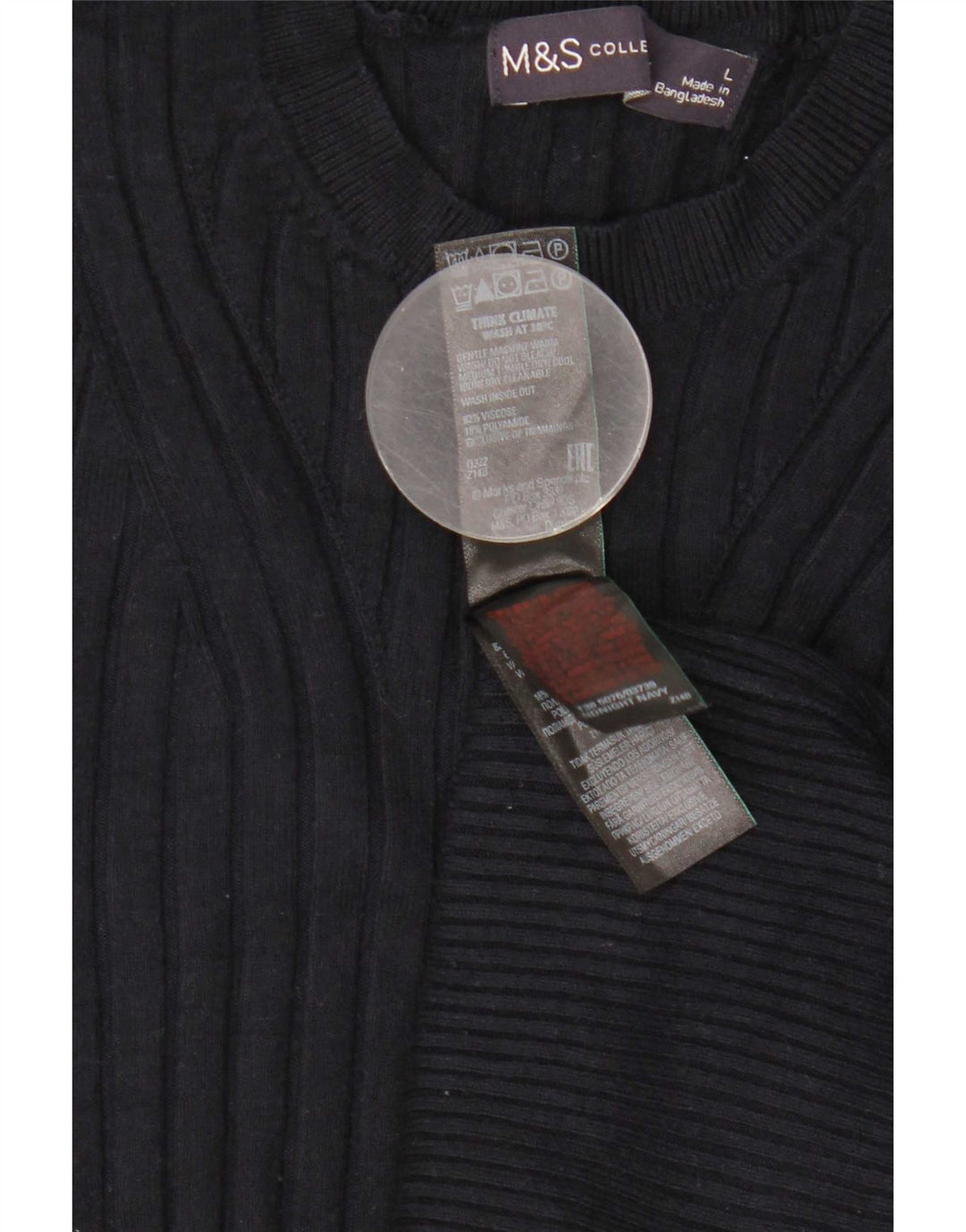 Marks & Spencer Dame sweater med rund hals DK 14 Stor marineblå