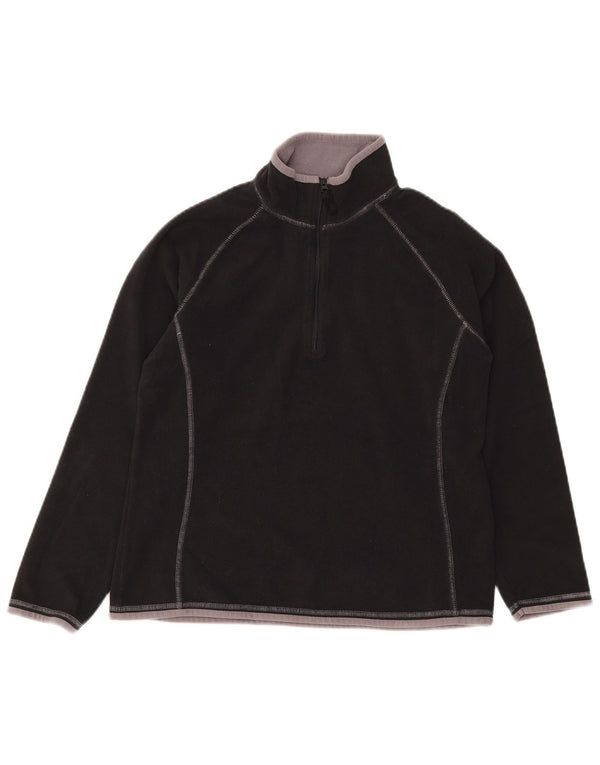 Mountain Warehouse Dame Fleece Jumper med lynlås DK 14 Stor Sort
