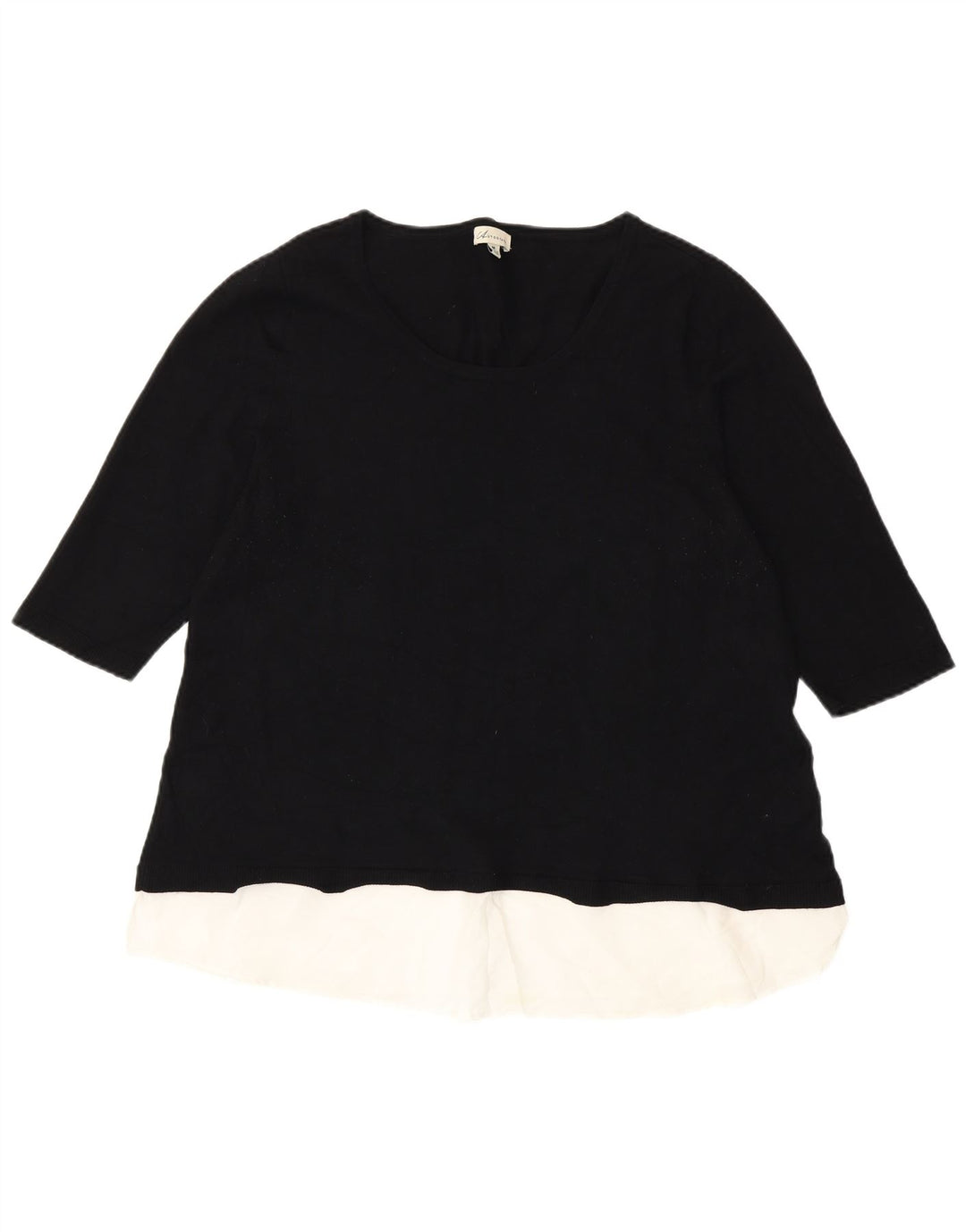 Marks & Spencer Womens Autograph Bluse Top UK 14 Medium Black Colourblock