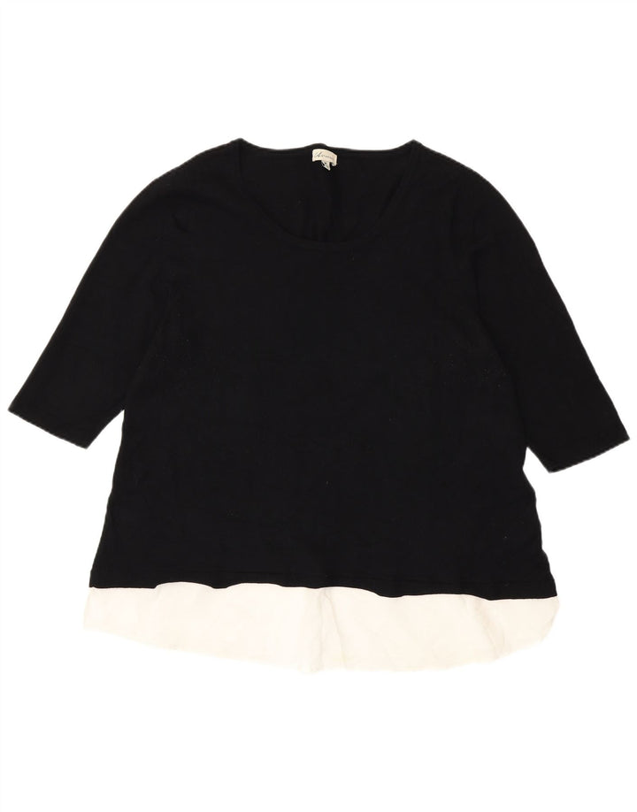 Marks & Spencer Womens Autograph Bluse Top UK 14 Medium Black Colourblock