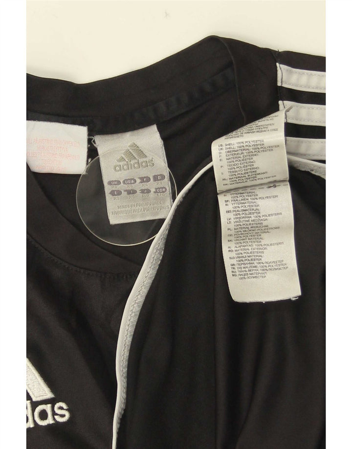 Adidas Herre T-Shirt Top XS Sort Stribet Polyester